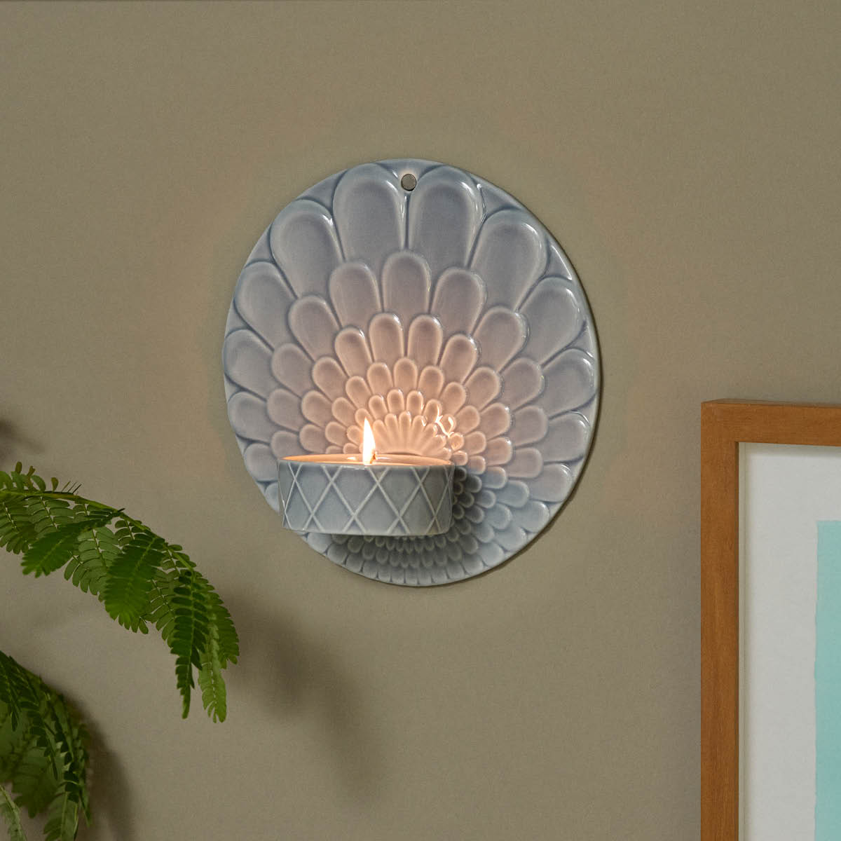 Dottir Pipanella vegglysestake 17,4 cm harlequin large blå/grå