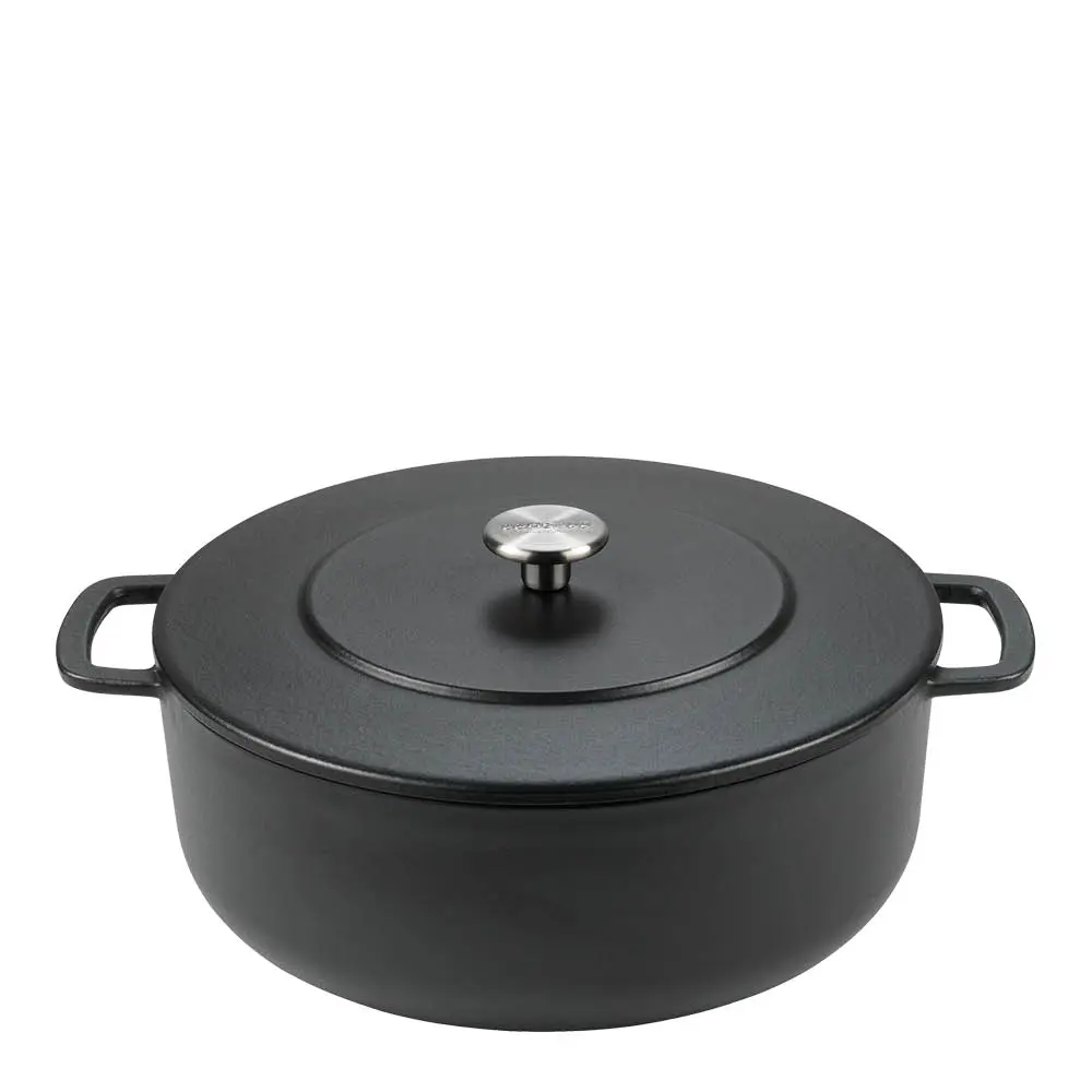 Støpejernsgryte 28 cm 5,3L svart