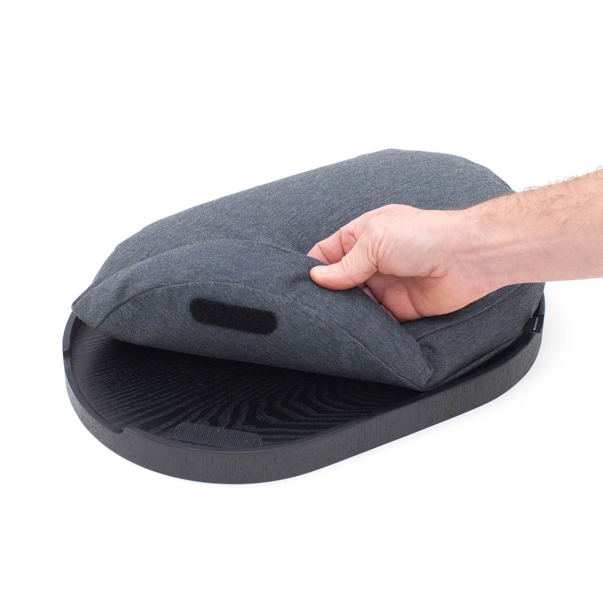 Bosign CurveLine knäbricka anti-slip 39x26 cm svart/grå