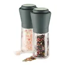 Saltkvarn och pepparkvarn 15,2 cm 2 delar grå/klar