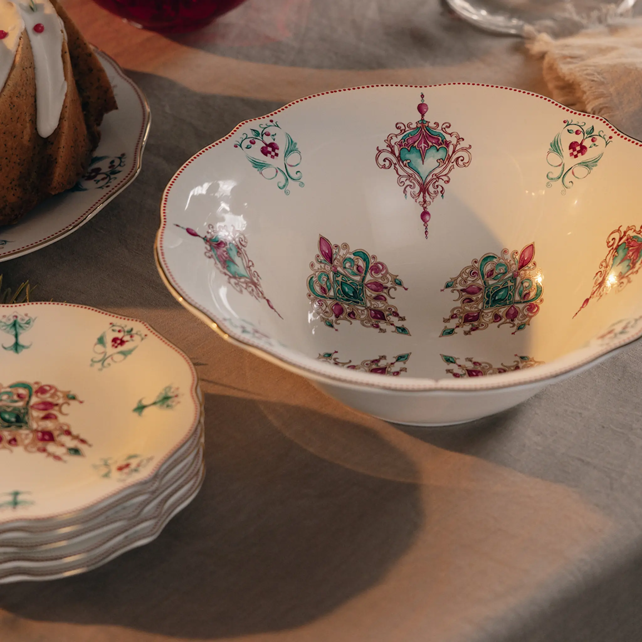 Magnor Lucia Lautanen 17 cm Valkoinen/Punainen/Vihreä