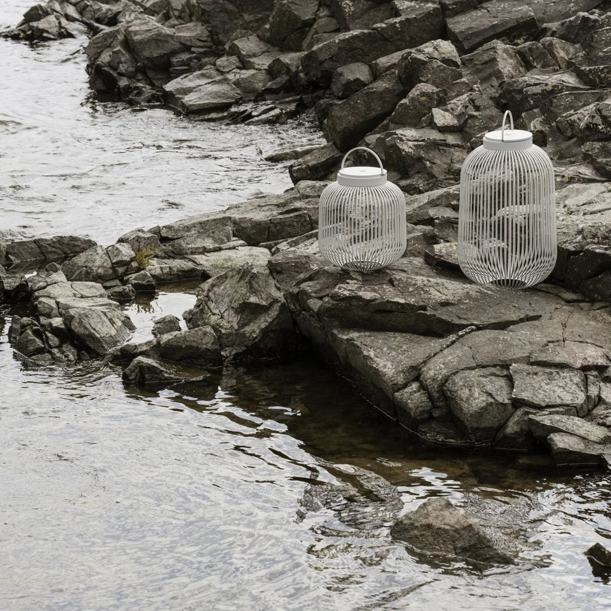 Blomus Lito LED Valaisin M 30,5 cm Silk Gray