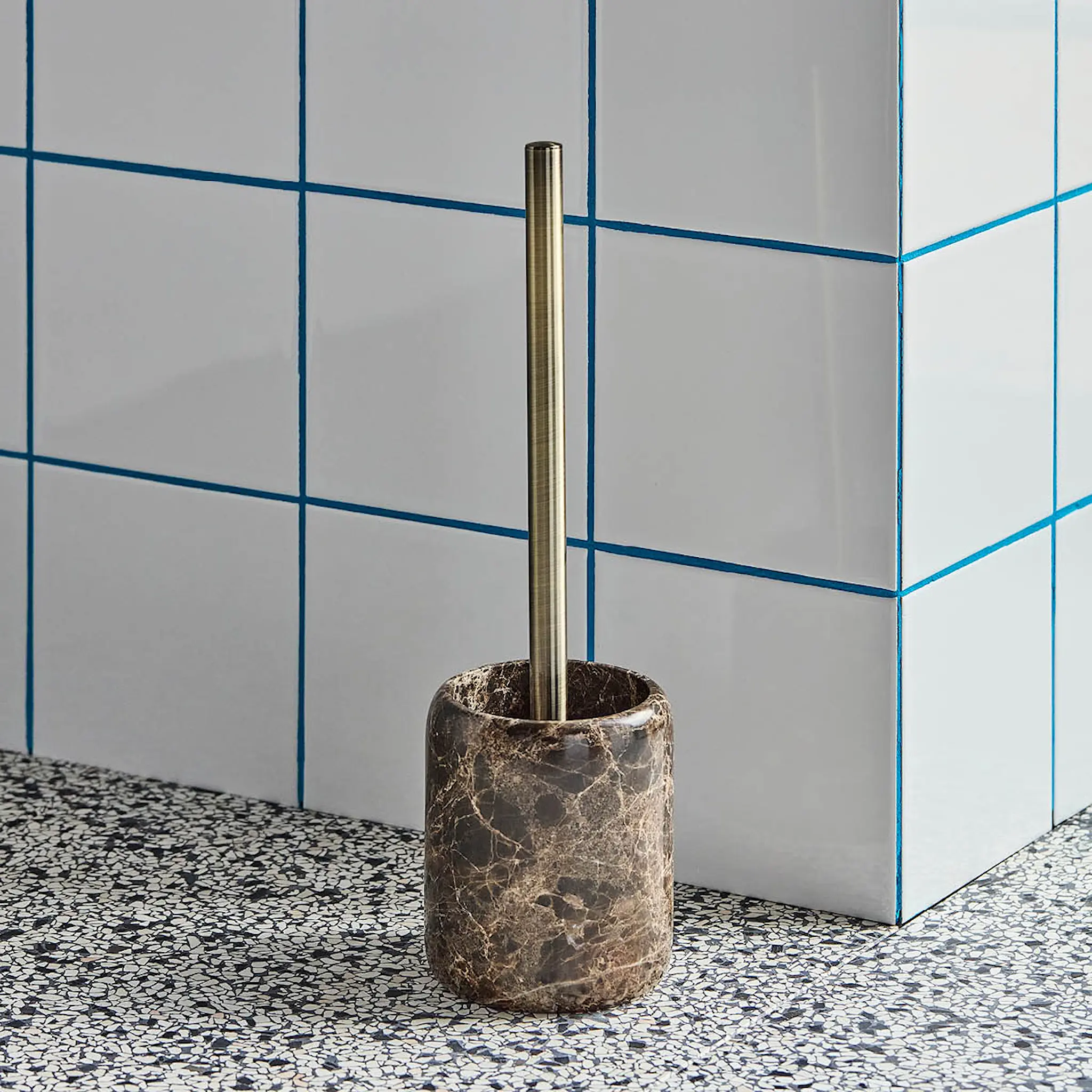 House Doctor Able wc-harja 36x10 cm ruskea marmori/messinki