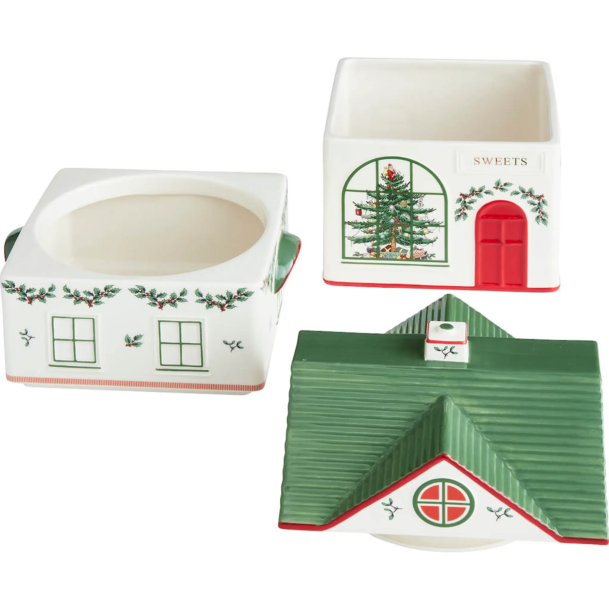 Spode Christmas Village stapelbar burk