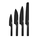 Pure Black knivset 4 delar svart