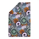 Siirtolapuutarha påslakan 150x210 cm vit/mörkblå/orange