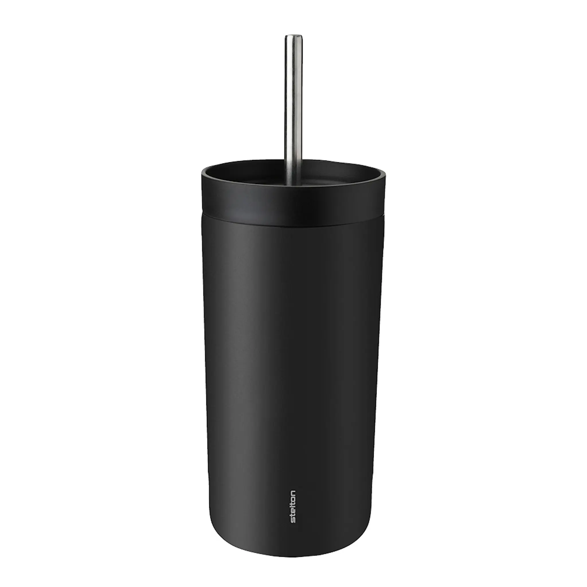 Stelton To Go Sip termosmugg med sugrör 40 cl soft black