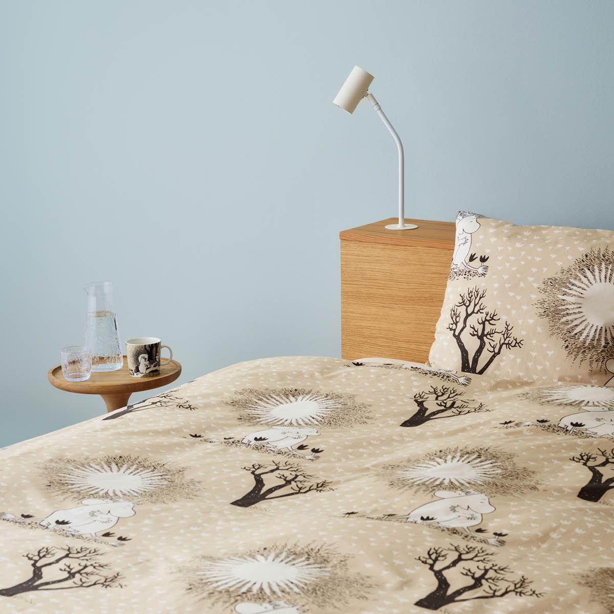 Moomin Arabia Mumin påslakanset 150x210 cm Kärlek beige