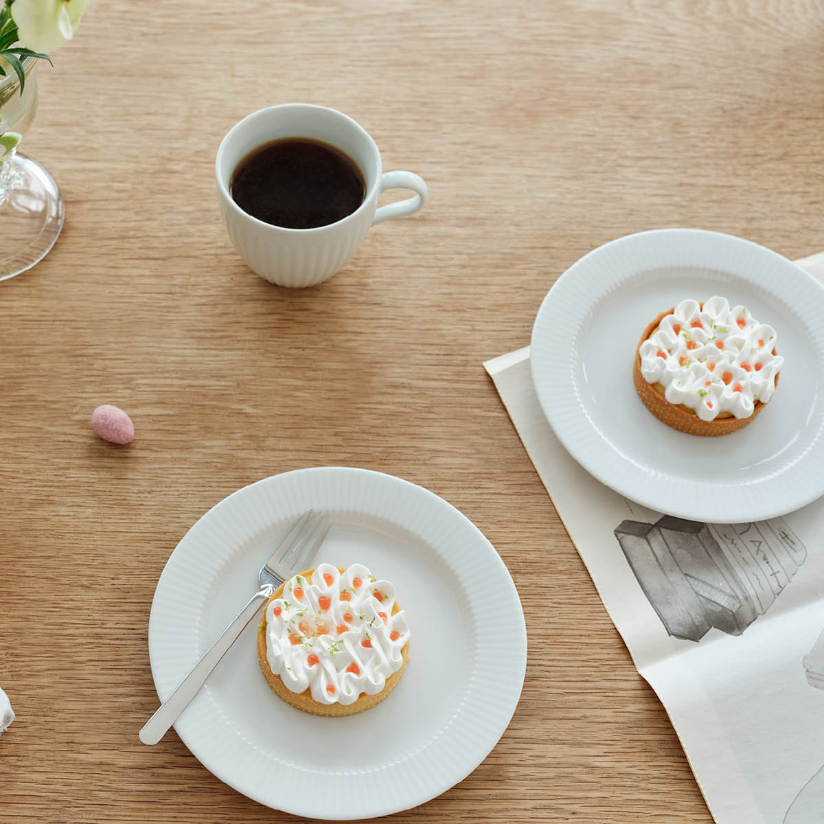 Eva Trio Legio Nova tallrik flat 22 cm 4-pack vit