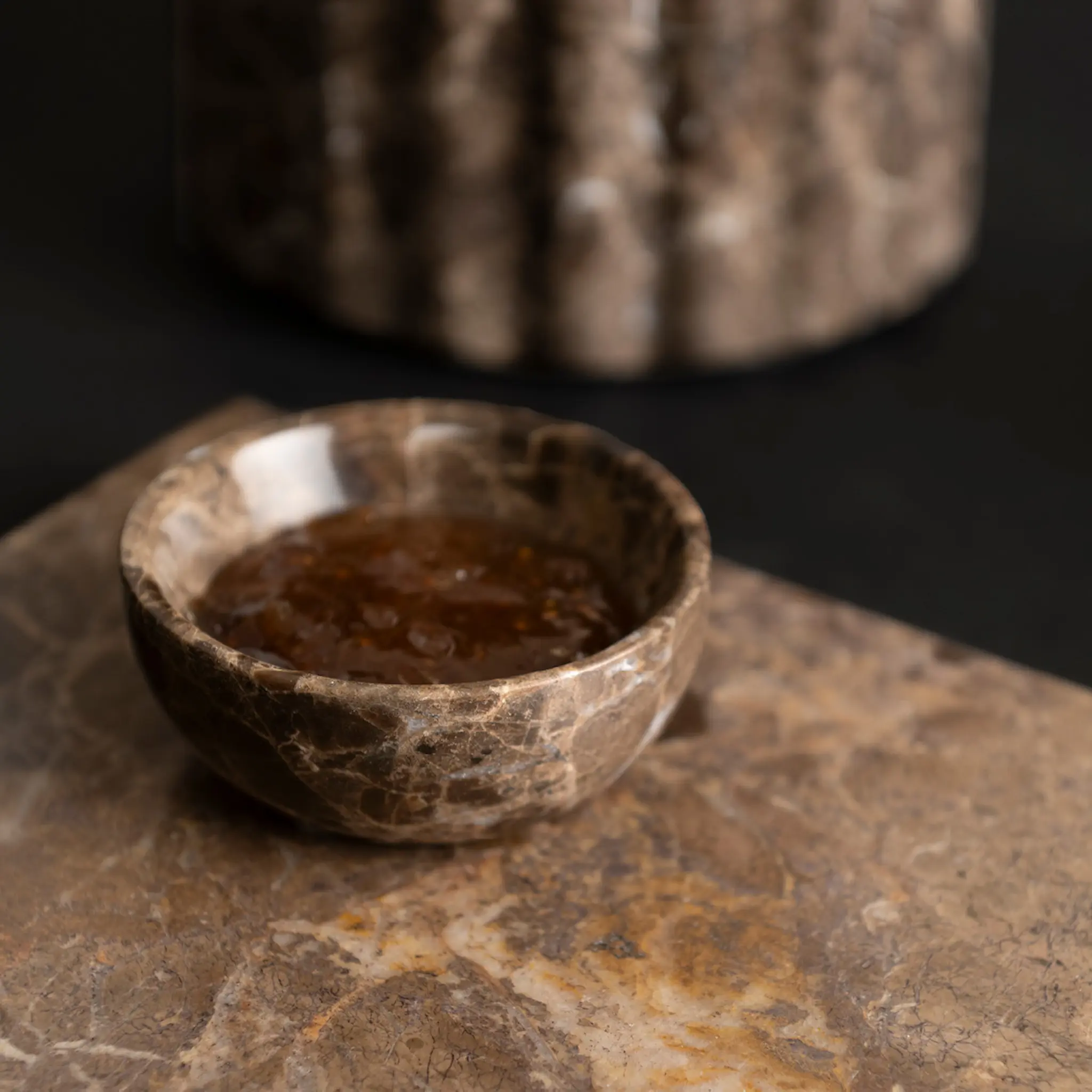 Maku Kitchen Life Mini skål marmor 7 cm brun