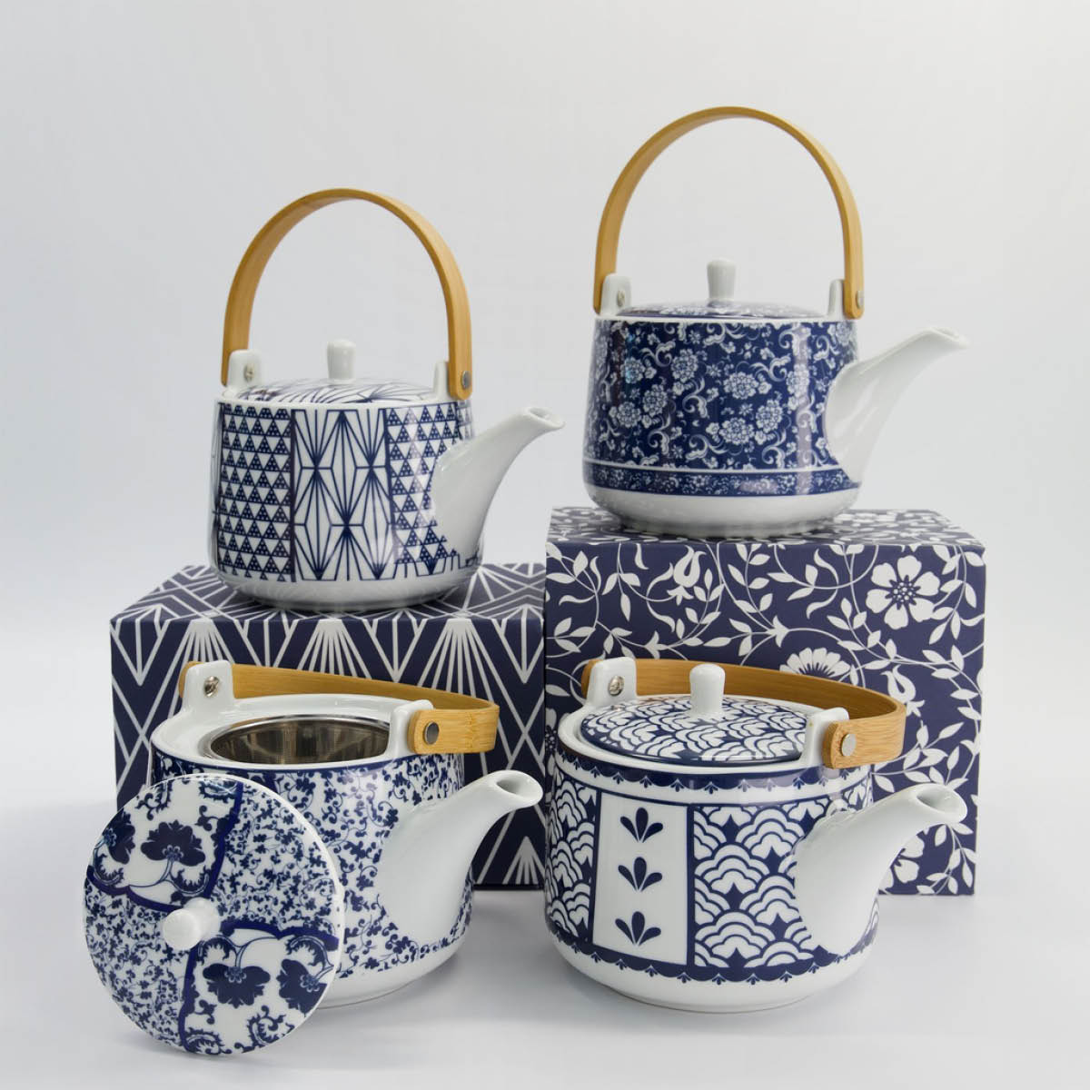 Tokyo Design Studio Teekannu Sininen A 1 L Sininen/Valkoinen
