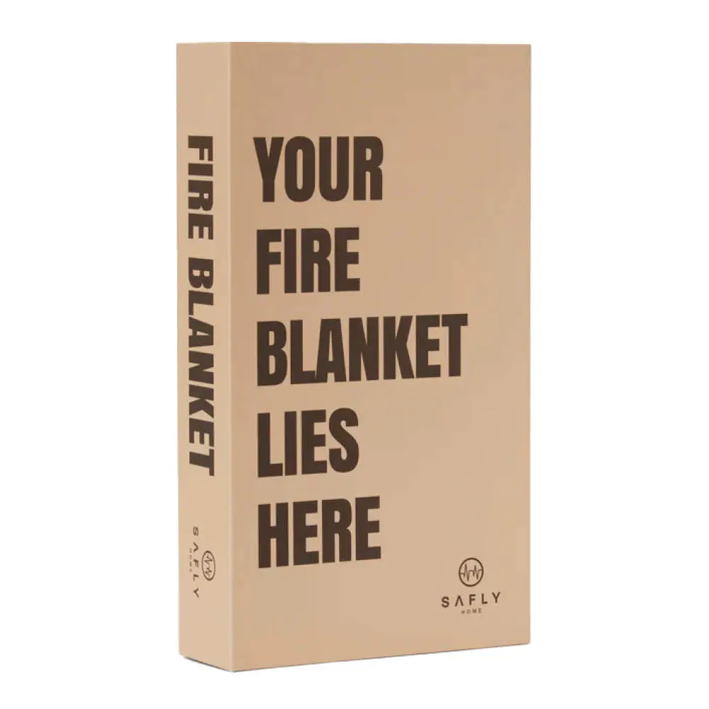 Coffee Table Book med brannteppe 16x28 cm beige