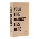 Coffee Table Book med brandfilt 16x28 cm beige