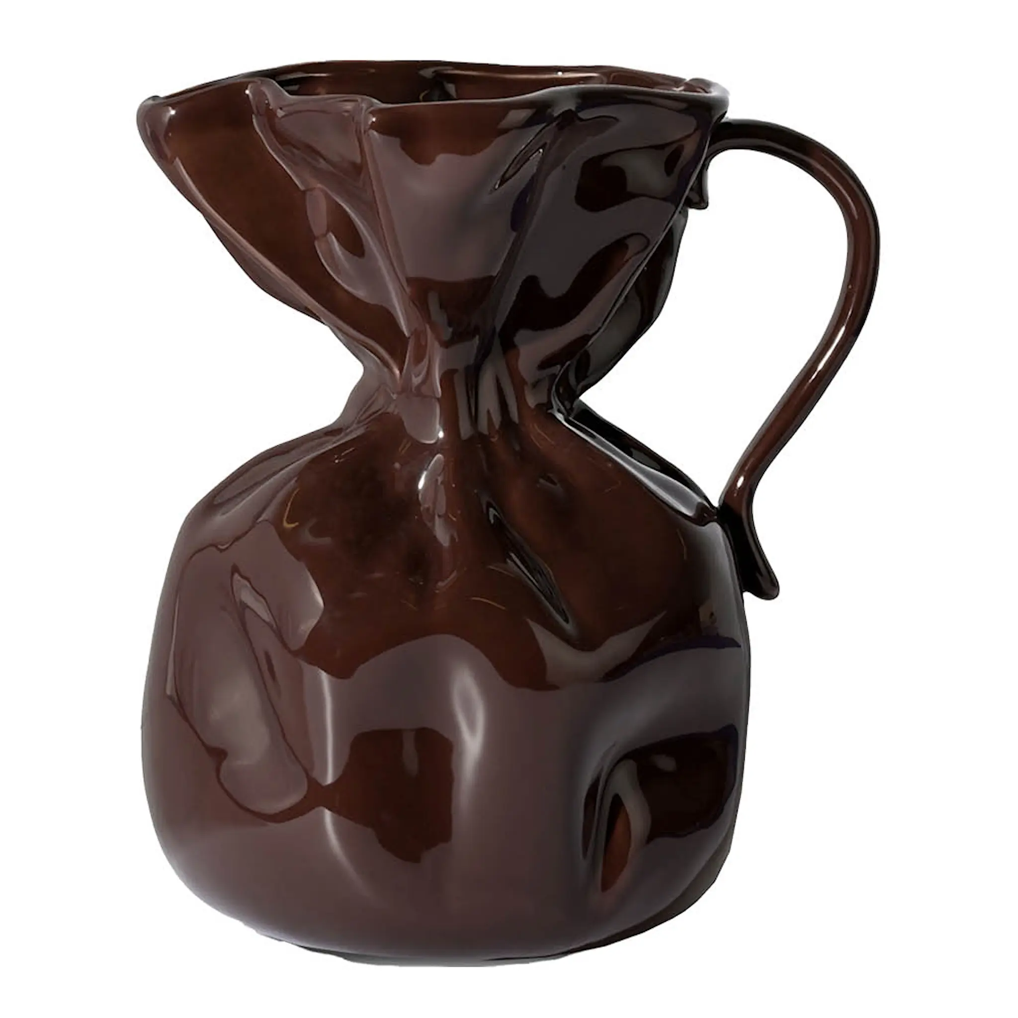 ByOn Crumple vas 26 cm brun