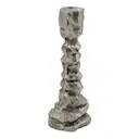 Raku Ljusstake 20 cm Antiksilver