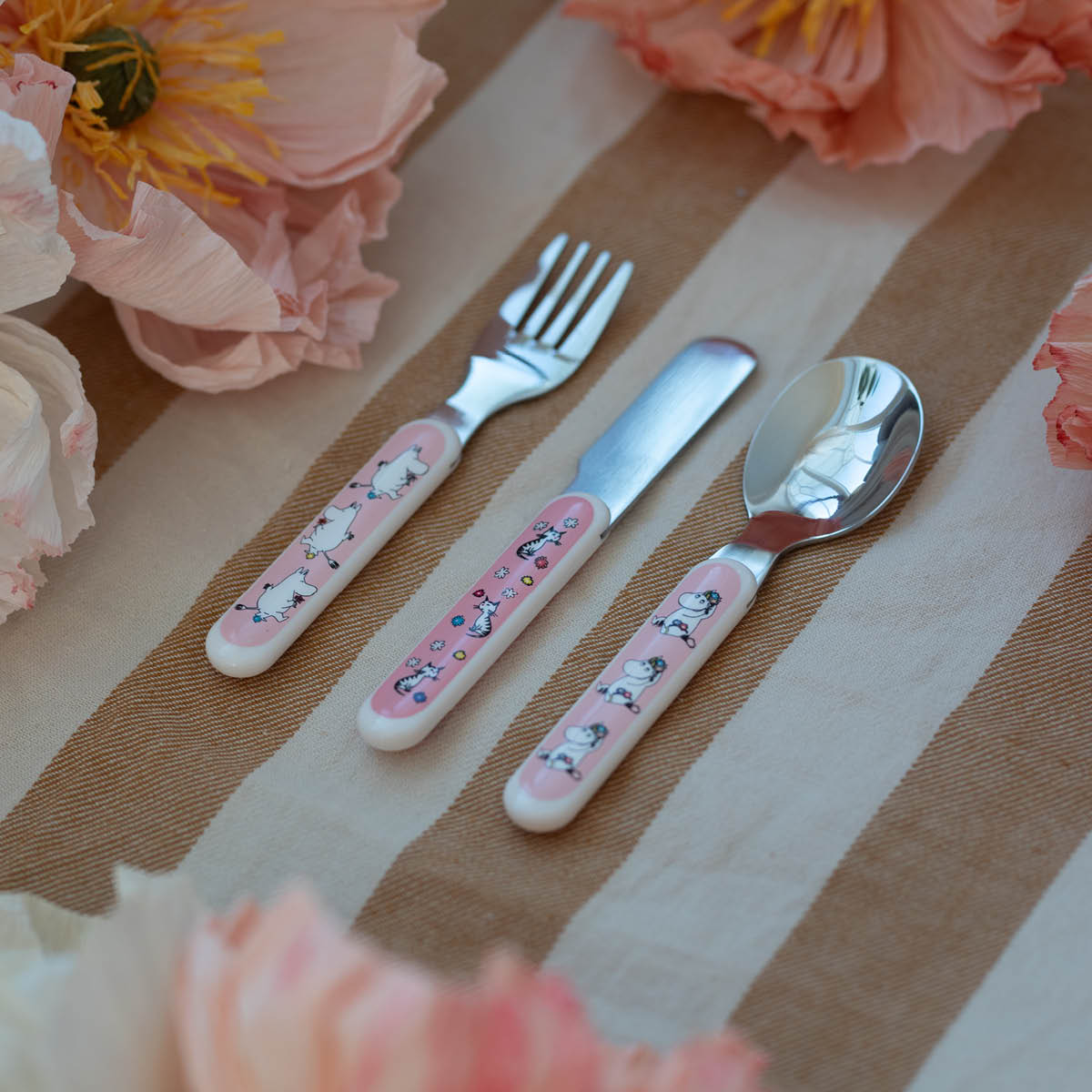 Rätt Start Mummi barnebestikk 3 deler Eng rosa