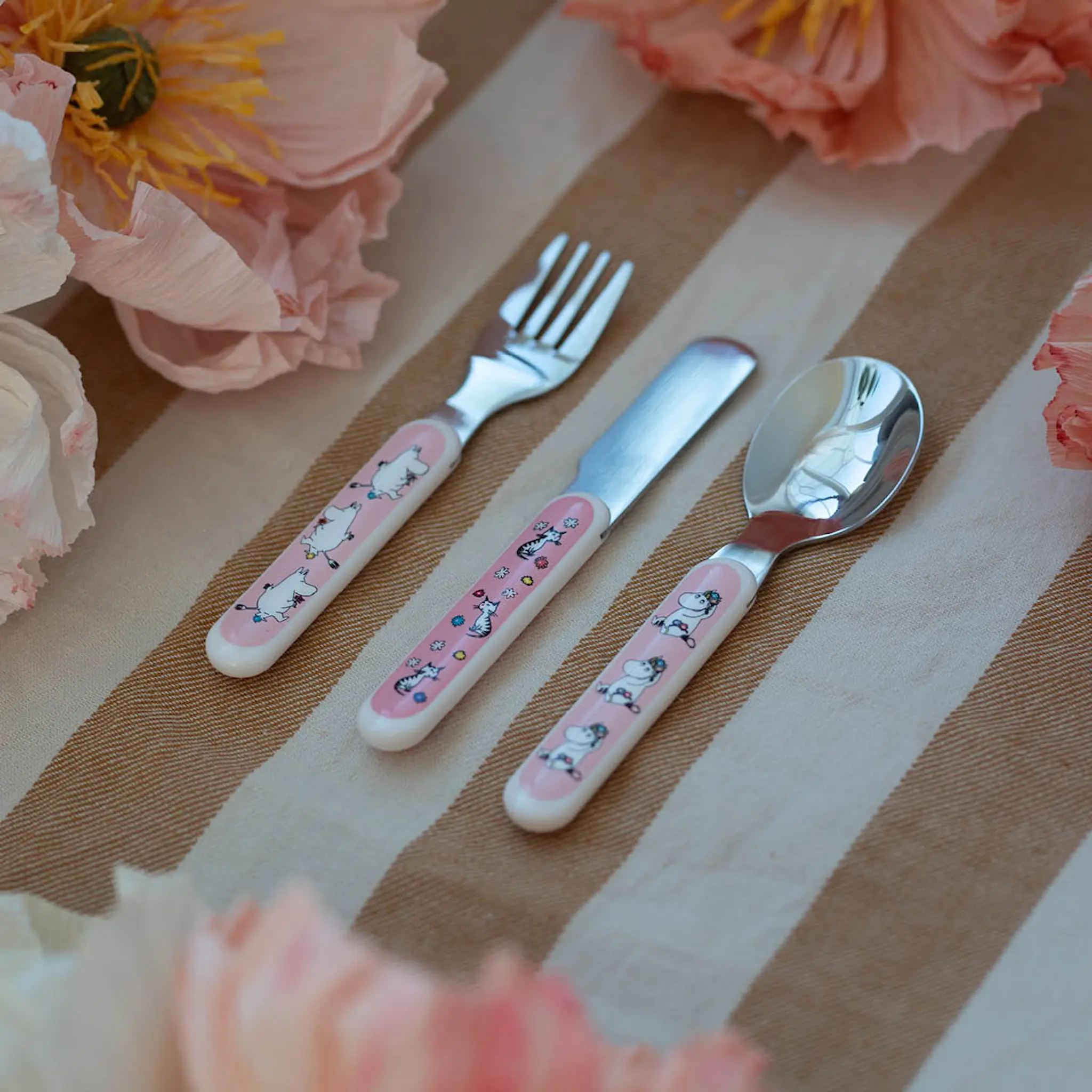 Rätt Start Mummi barnebestikk 3 deler Eng rosa