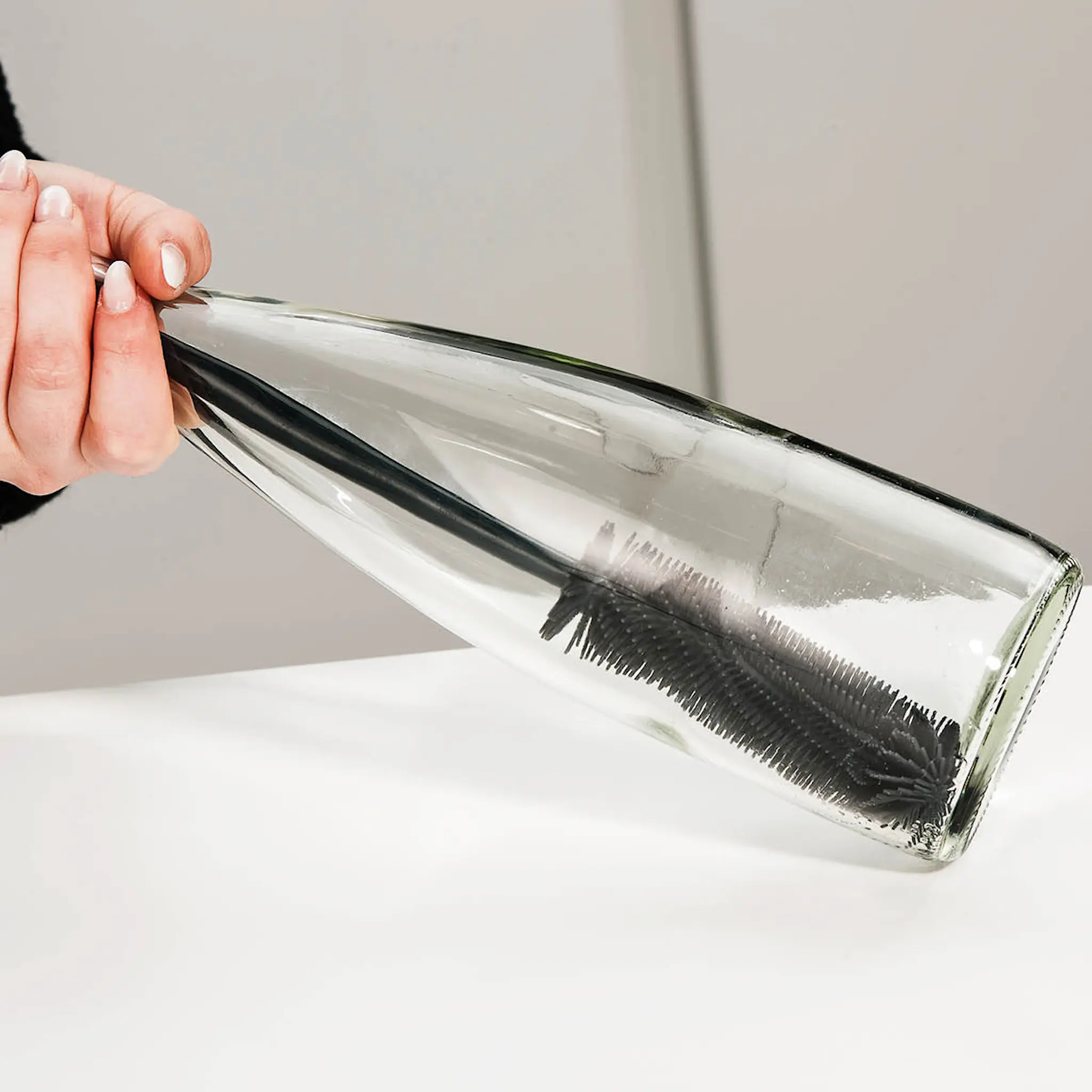 Kochblume Flaskborste i silikon 45 cm antracitgrå