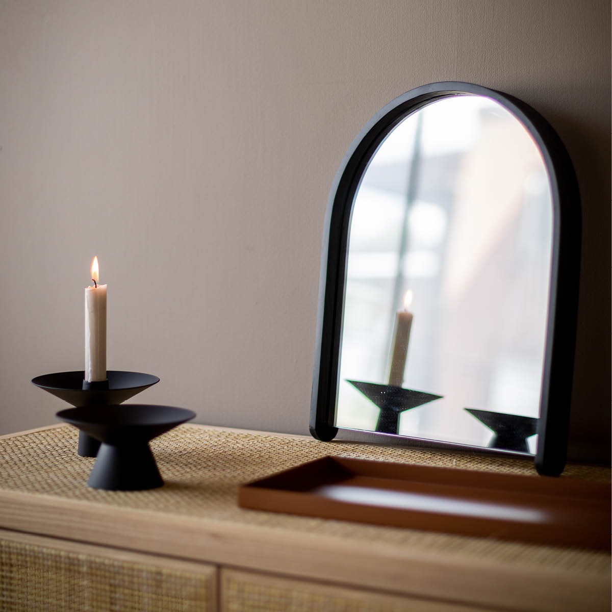 Cooee Uma lysestake 14x9,5 cm svart