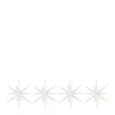 Spike julgranspynt stora stjärnor 12 cm 4-pack vit/glitter