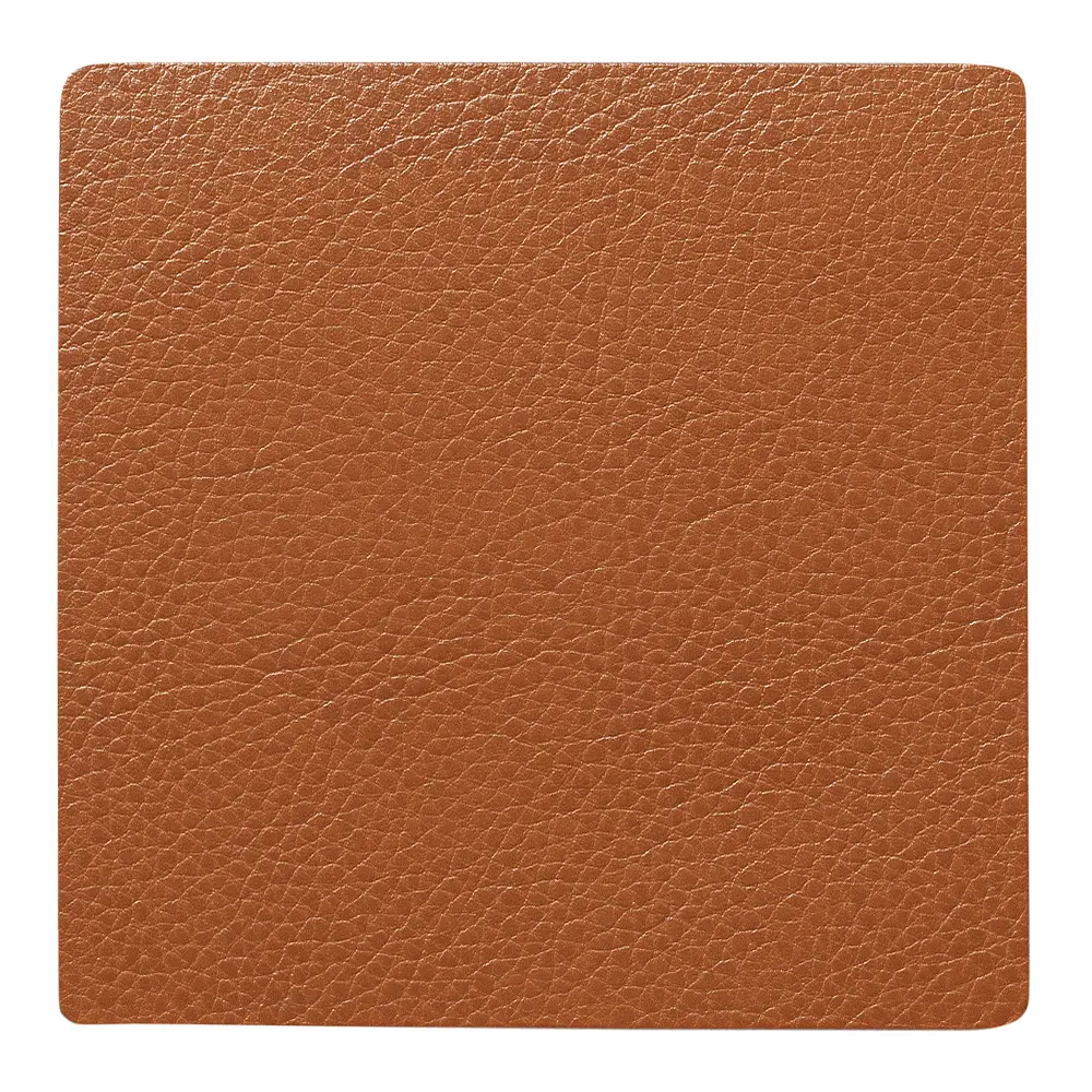 Square Leather Serene Lasinalunen 10x10 cm Nature