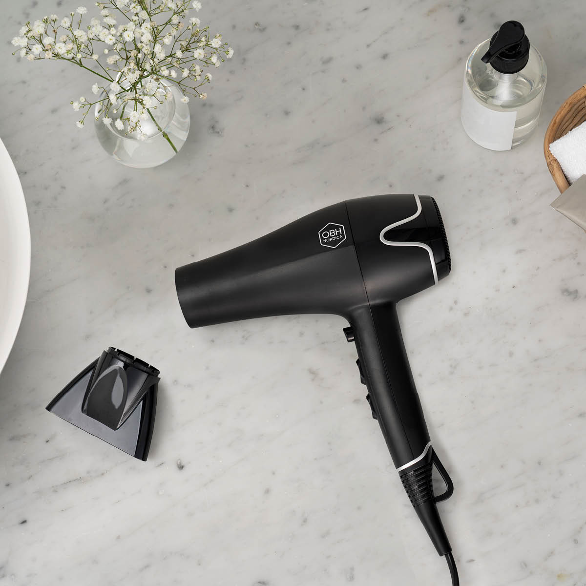 OBH Nordica Artist Easywave hårfön 2200 W svart