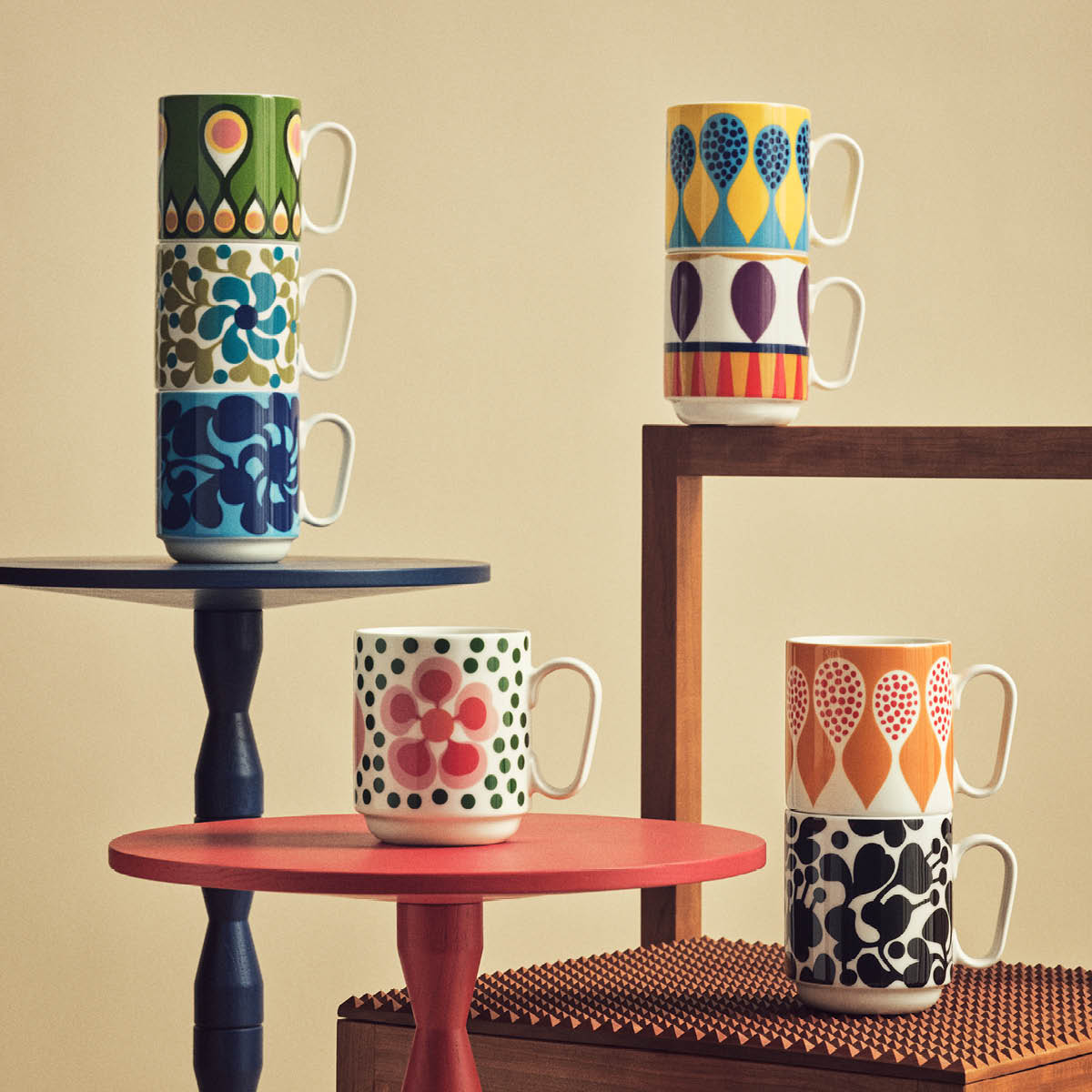 Design House Stockholm Birds 1967 no 8 krus 35 cl multi