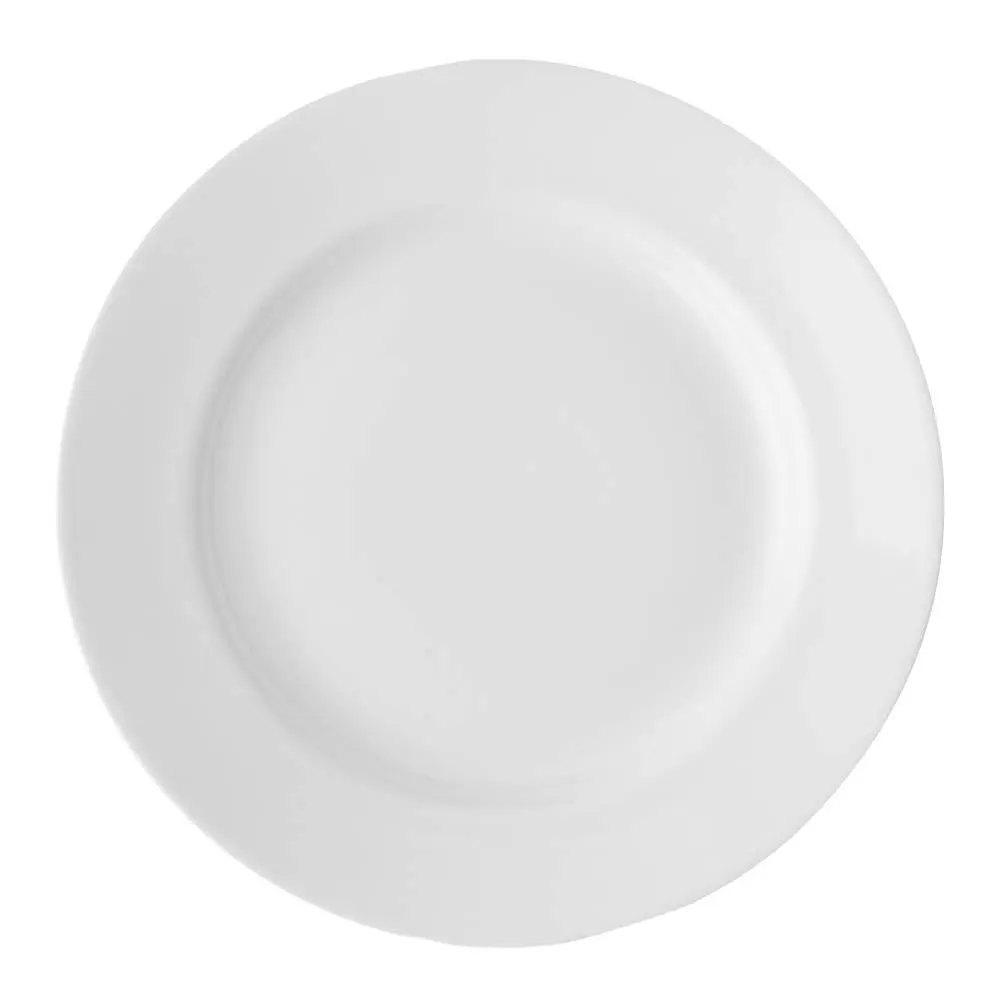 Bas tallerken med fane 22 cm hvit