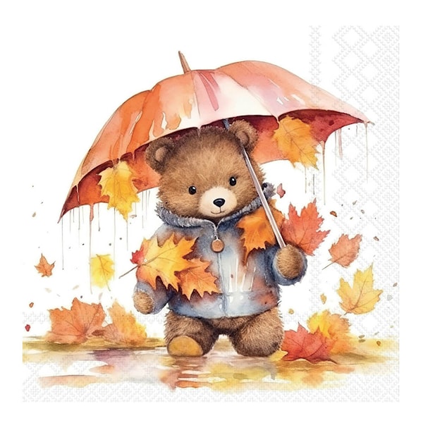 Servett 33x33 cm 20-pack Umbrella Bear