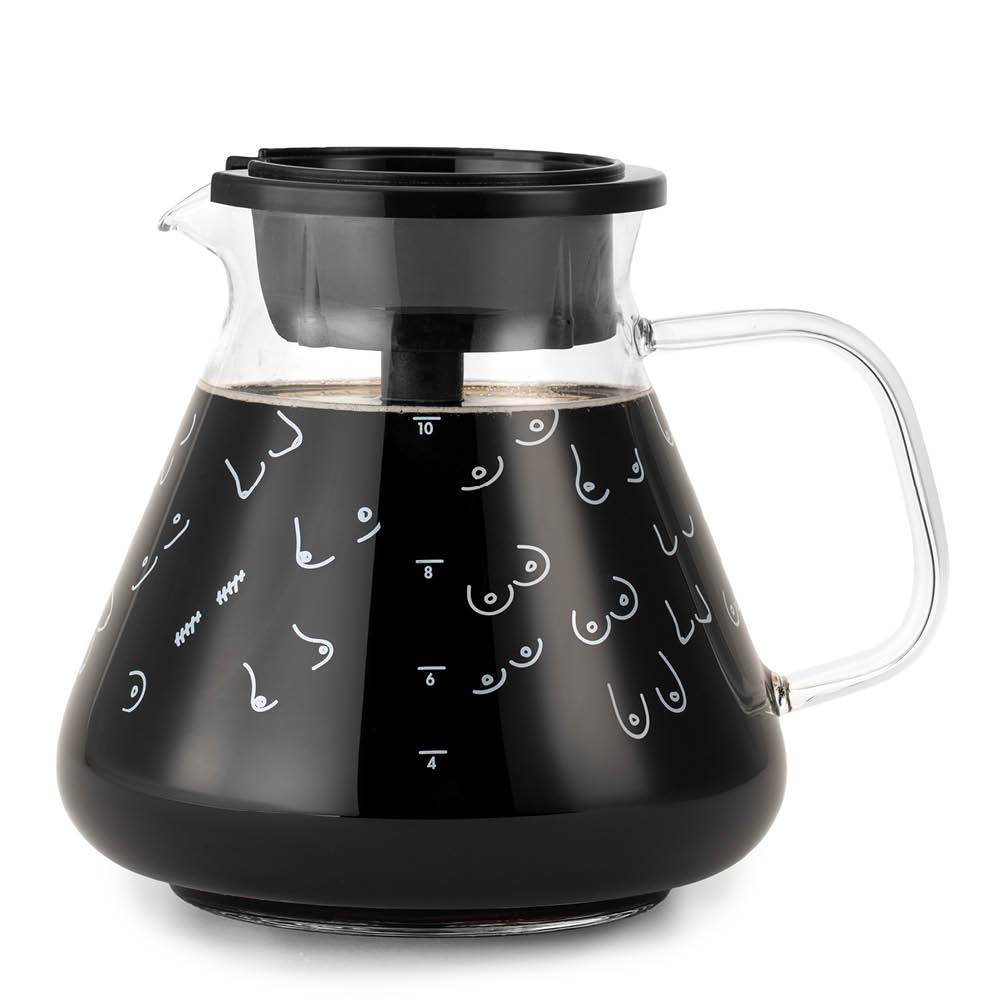 OBH Nordica Rosa Bandet glaskanna 1,25 L till Blooming kaffebryggare, bröstmönster