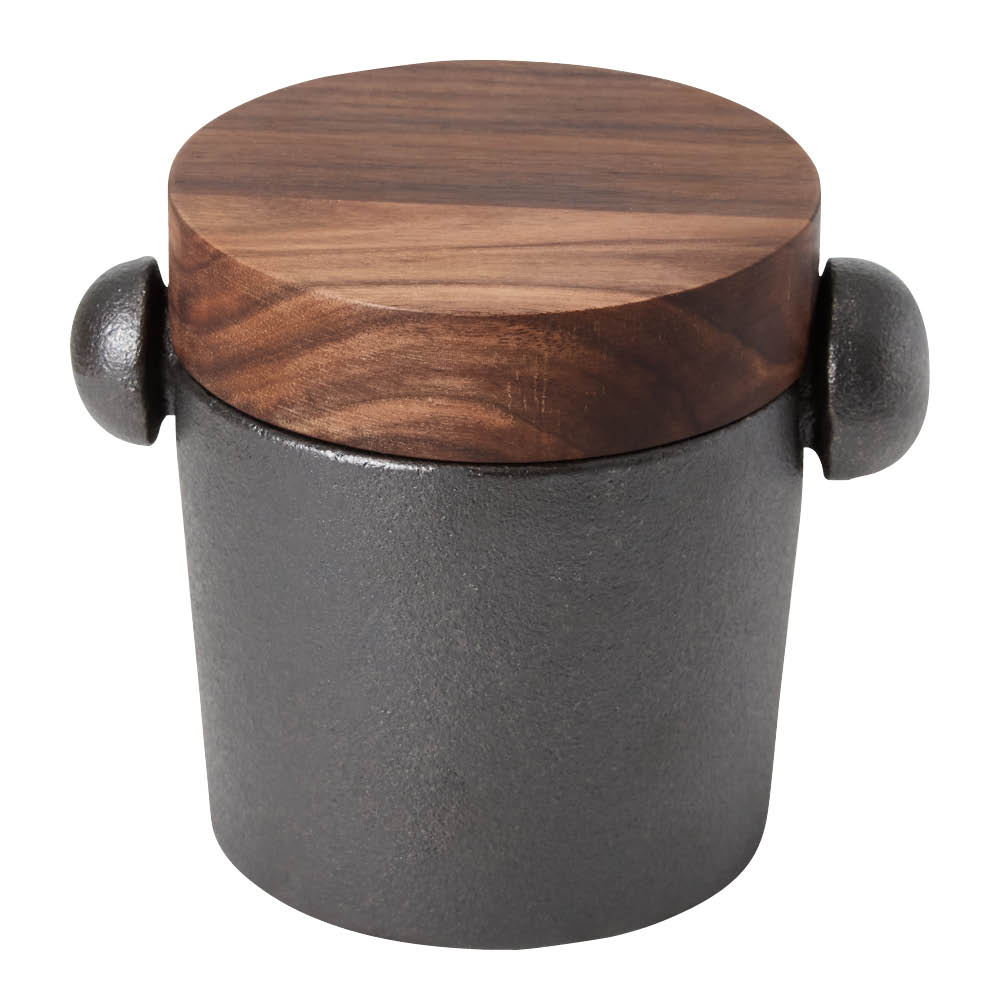 Satake Mortteli kannella 10x8,5 cm Valurauta/Pähkinäpuu