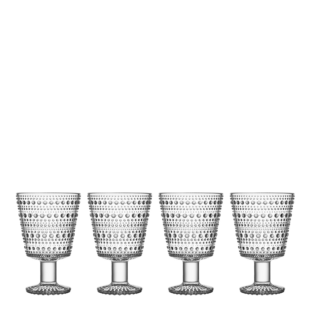 iittala - Kastehelmi Jalallinen juomalasi 26 cl 4 kpl Kirkas