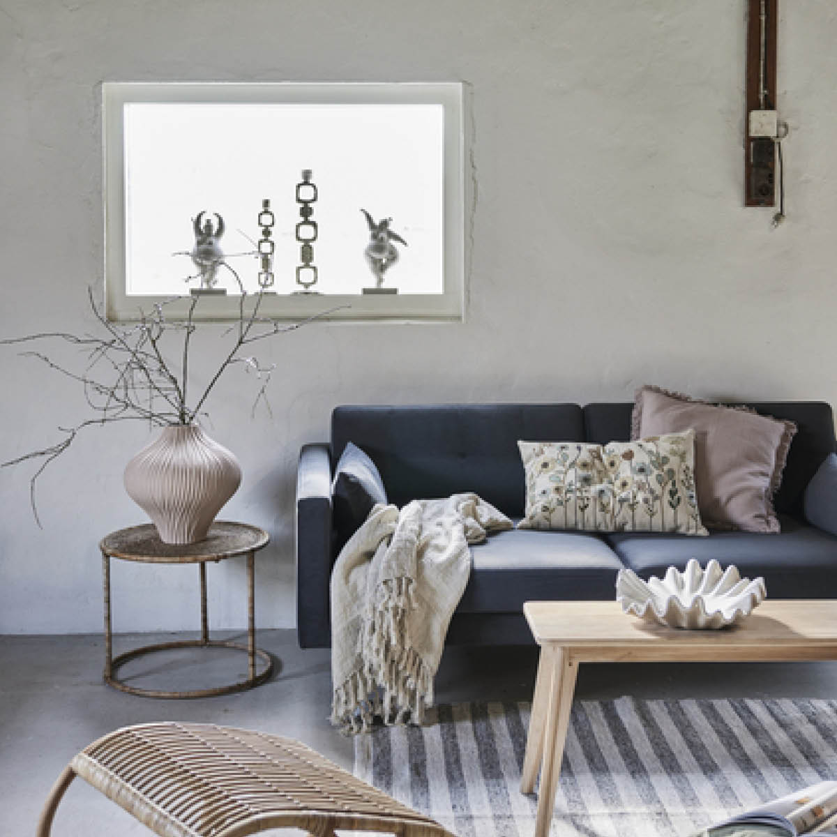 Lene Bjerre Ana pläd 170x130 cm linne