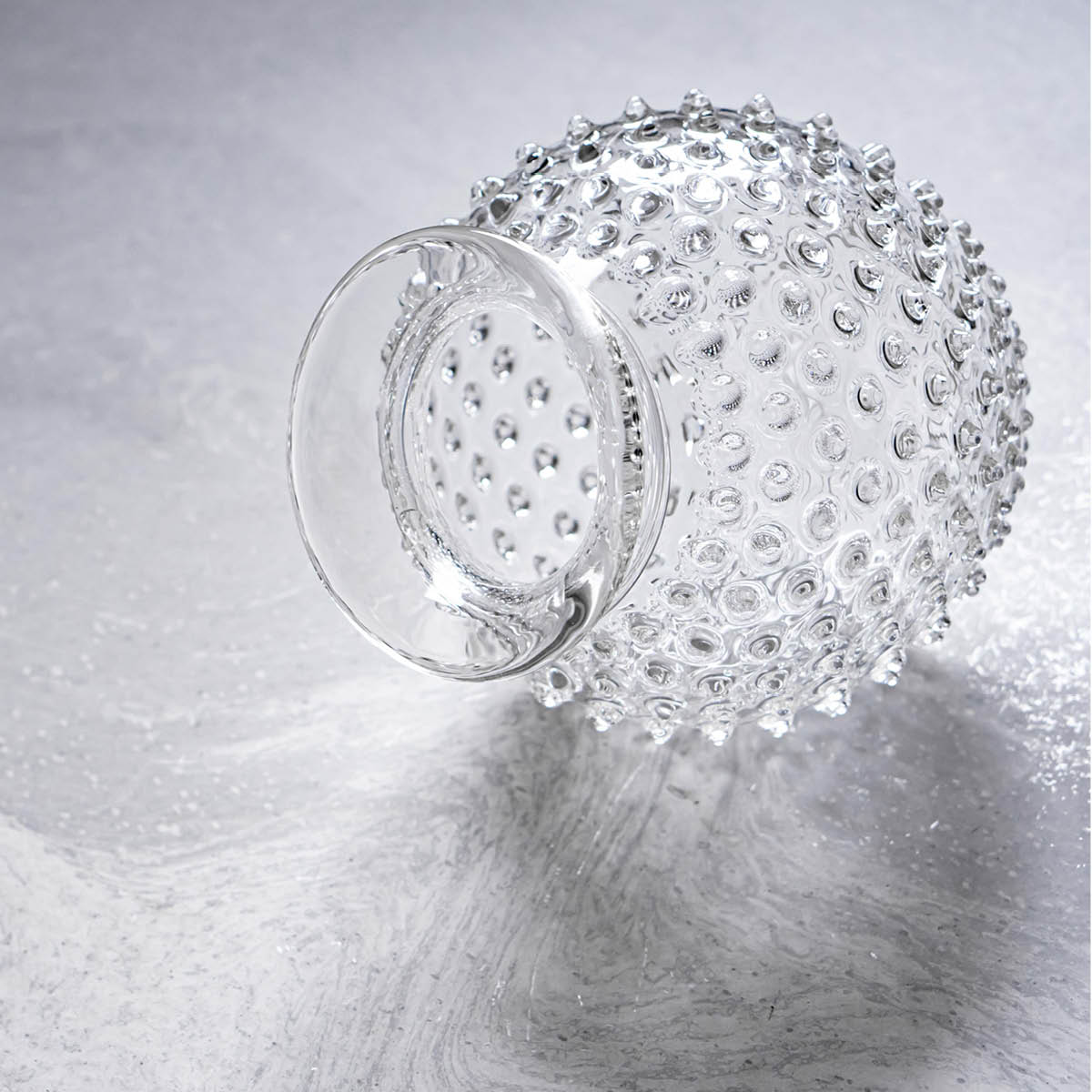 Klimchi Hobnail vase med kant 18 cm crystal