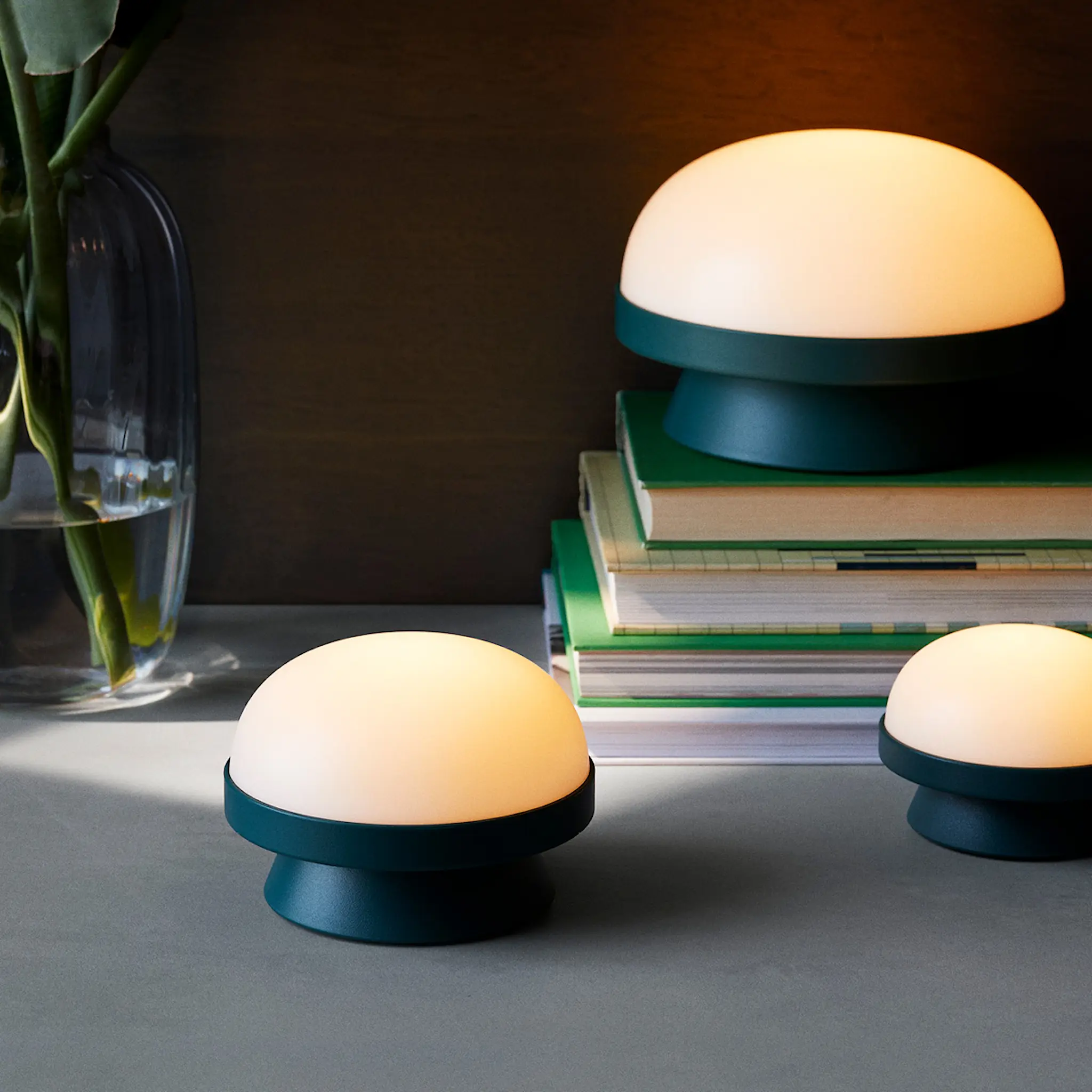 Rosendahl Soft Spot Solar Dots lampa 14 cm forest green