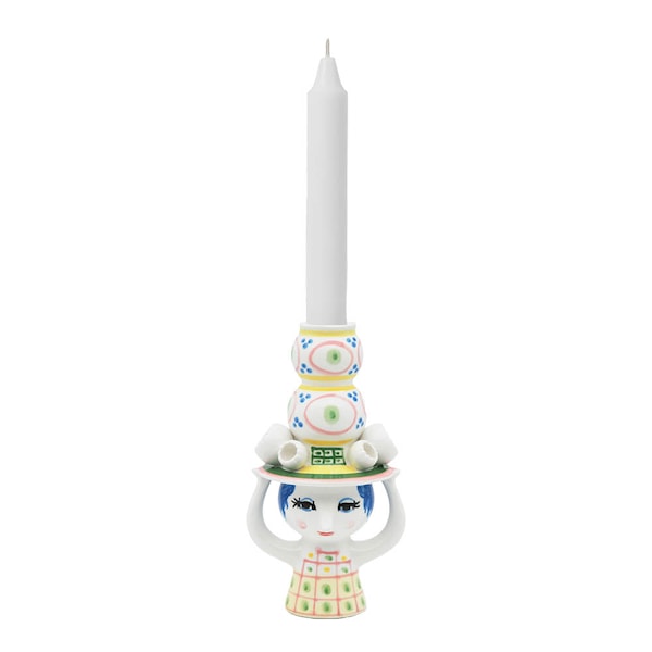 Lady With Hat Ljusstake 16 cm Rosa