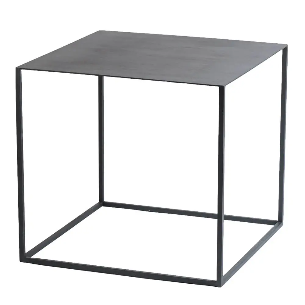Cubic sidebord 43x43 cm jernsvart