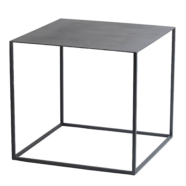 Cubic sidobord 43x43 cm järnsvart