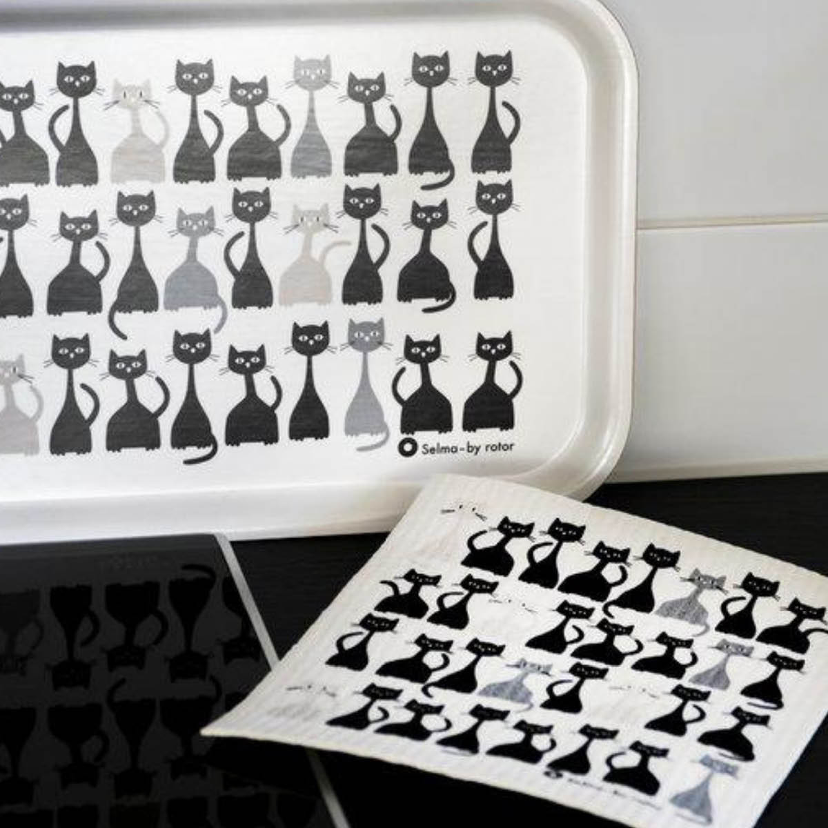 Rotor Design Selma Keittiöpyyhe 20x17 cm Valkoinen/Beige/Harmaa