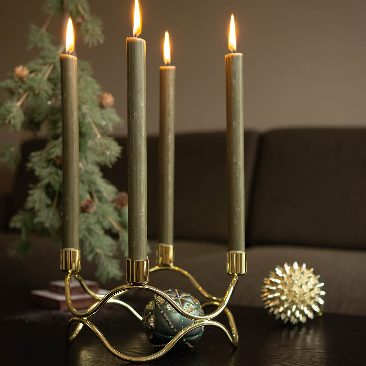 Stiernholm Norma Adventtikynttilänjalka 24,5 cm Kulta