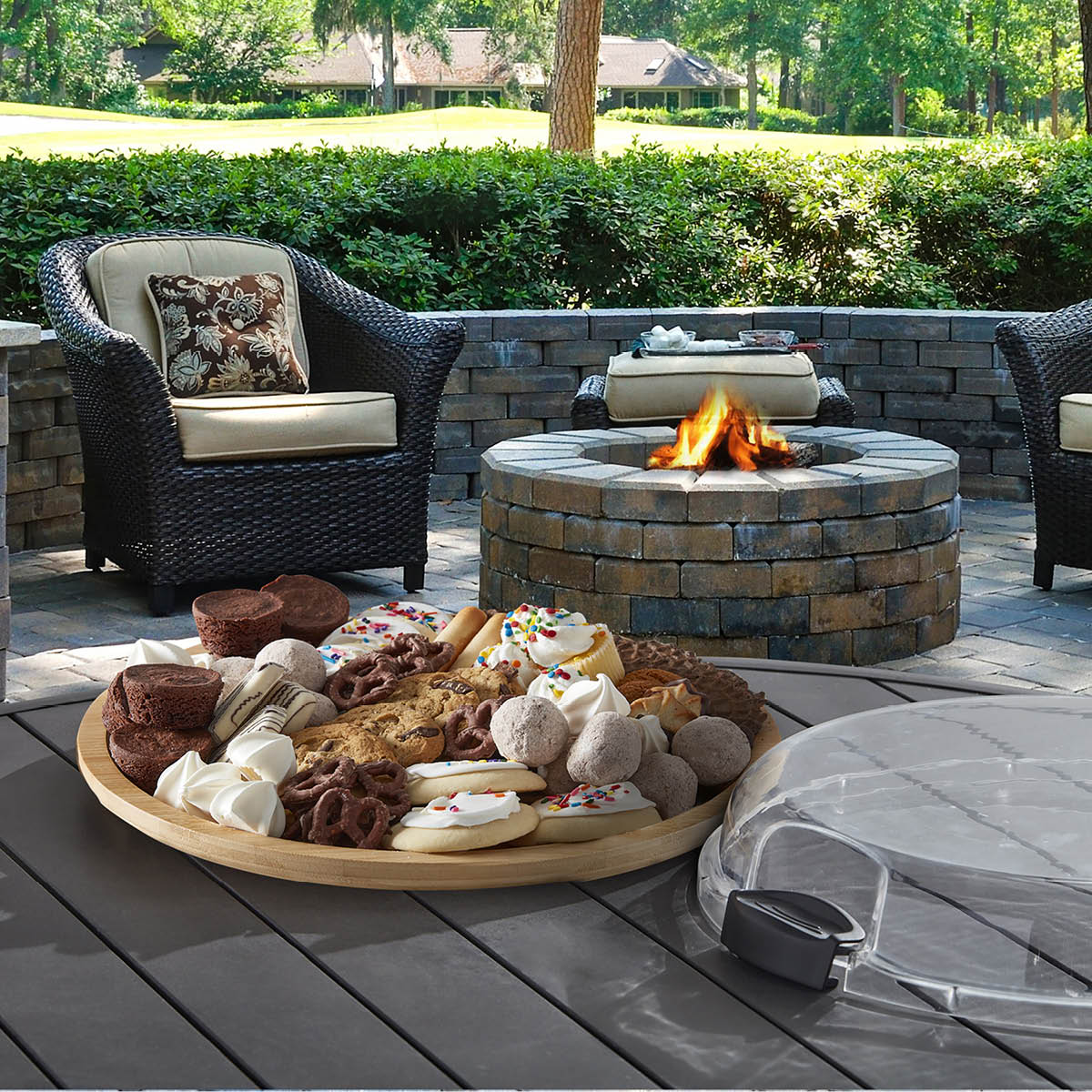 Farberware Build-a-Board Tarjoiluastia kannella 35,5 cm Kirkas/Bambu