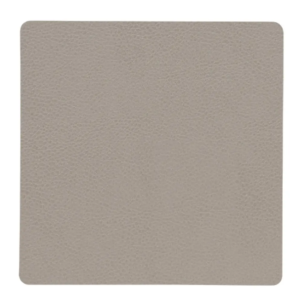 Leather Serene Square glassunderlag 10x10 cm ash