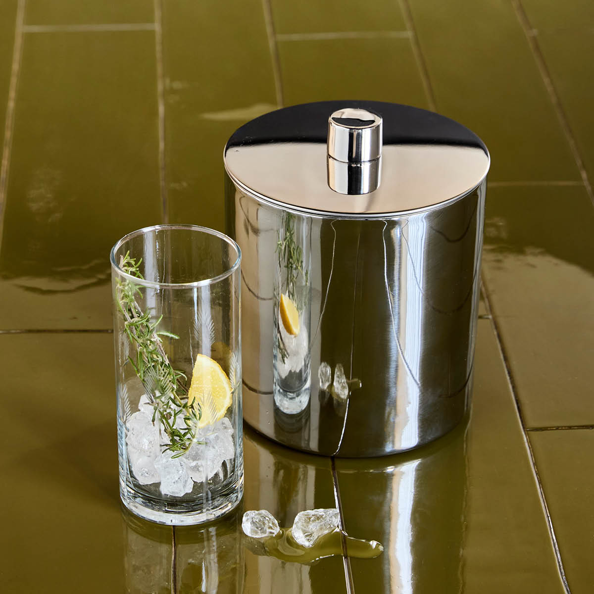 House Doctor Kett isbøtte 2L 16x15,5 cm sølvfinish