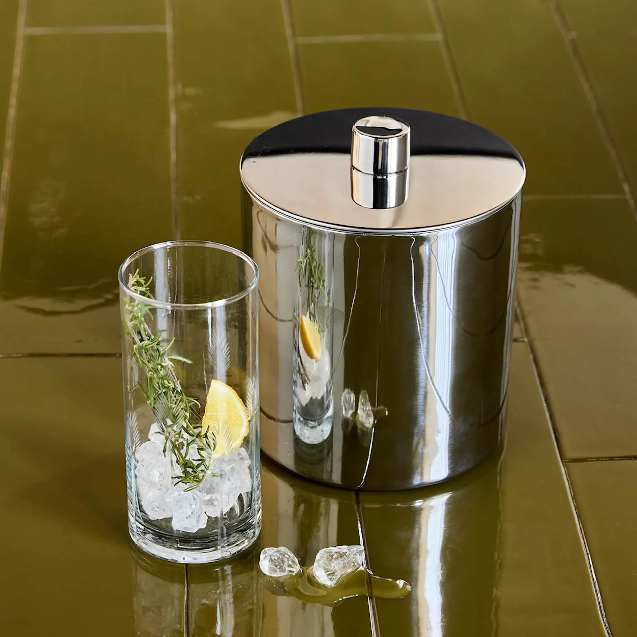 House Doctor Kett ishink 2 L 16 cm silverfinish