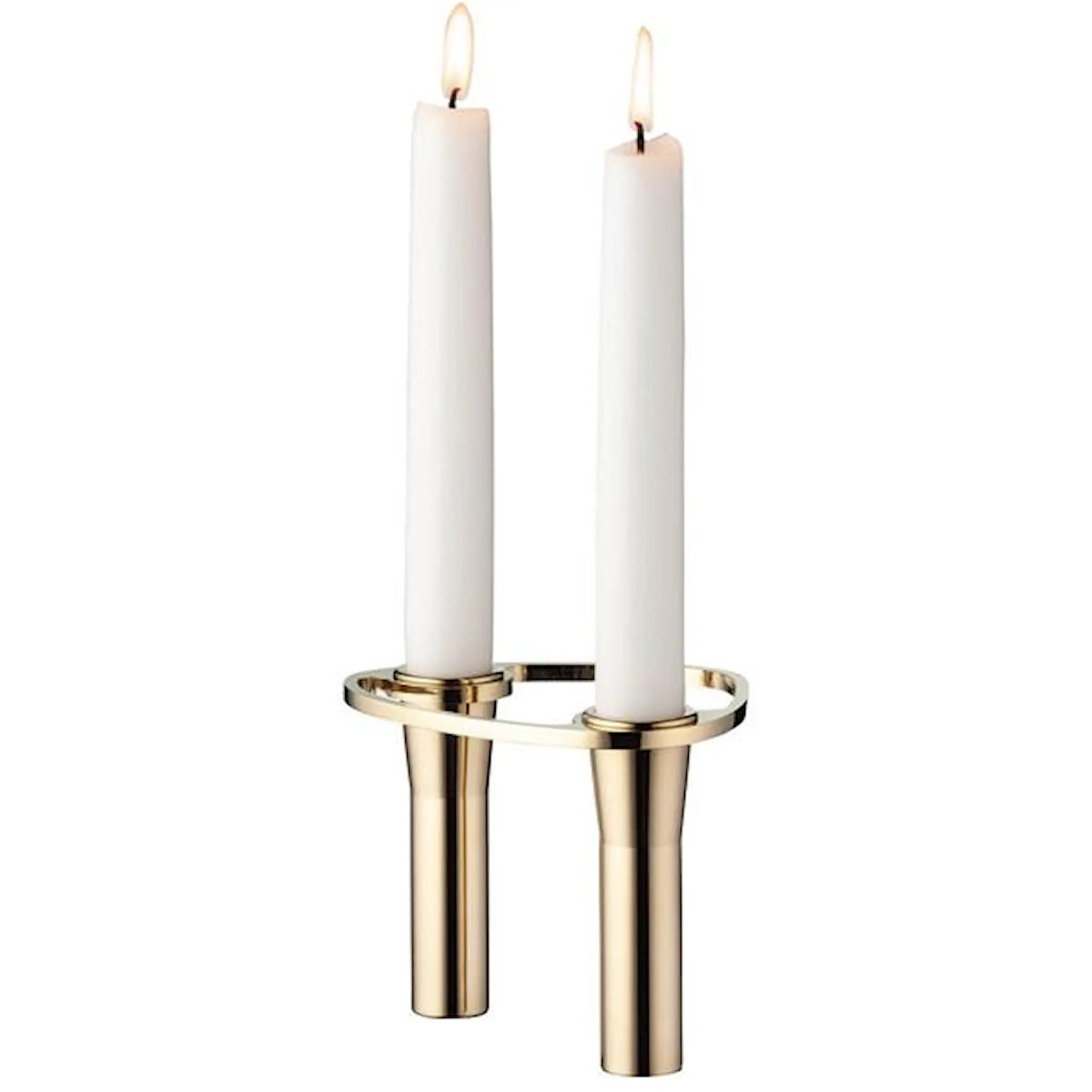 LIND DNA Curve Double Ljusstake Modul 9,9 cm Förgyllt