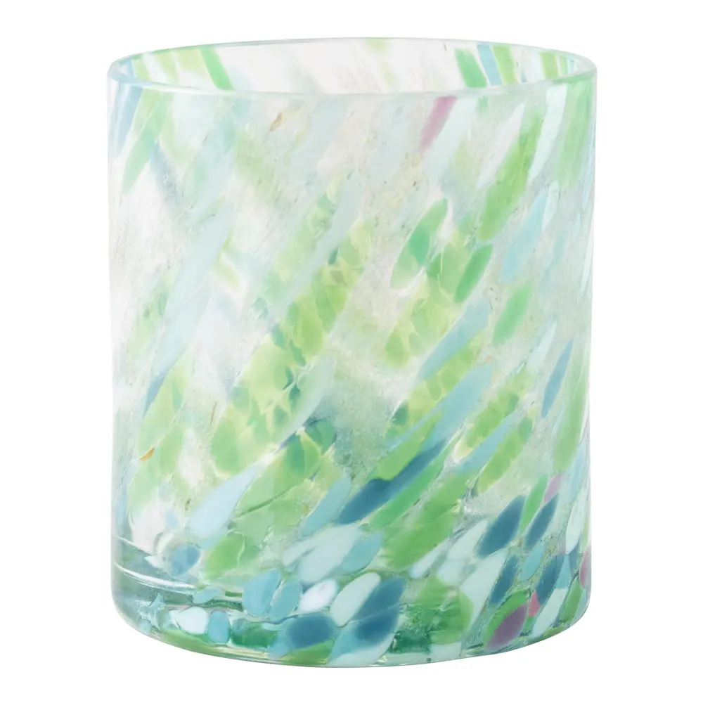 Swirl Kynttilälyhty 9 cm Vihreä