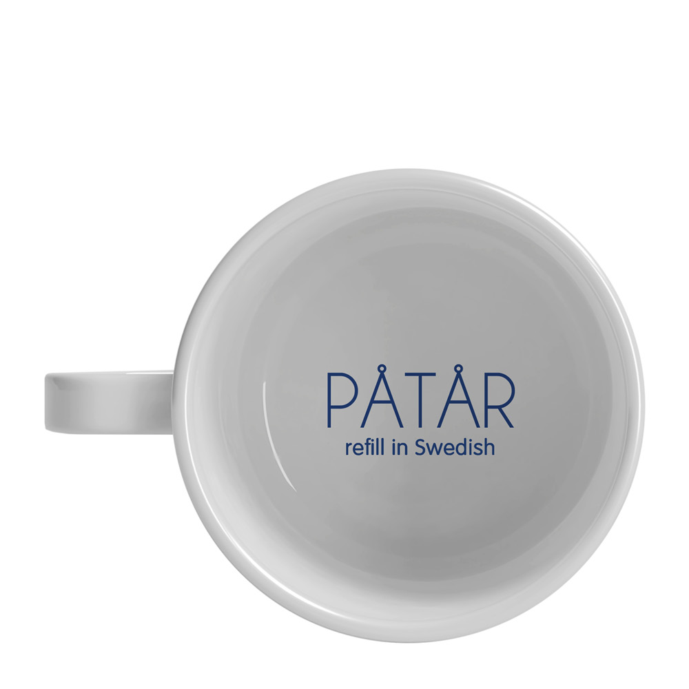 Citronelles Fika Emaljekopp 30 cl lagom blå gul