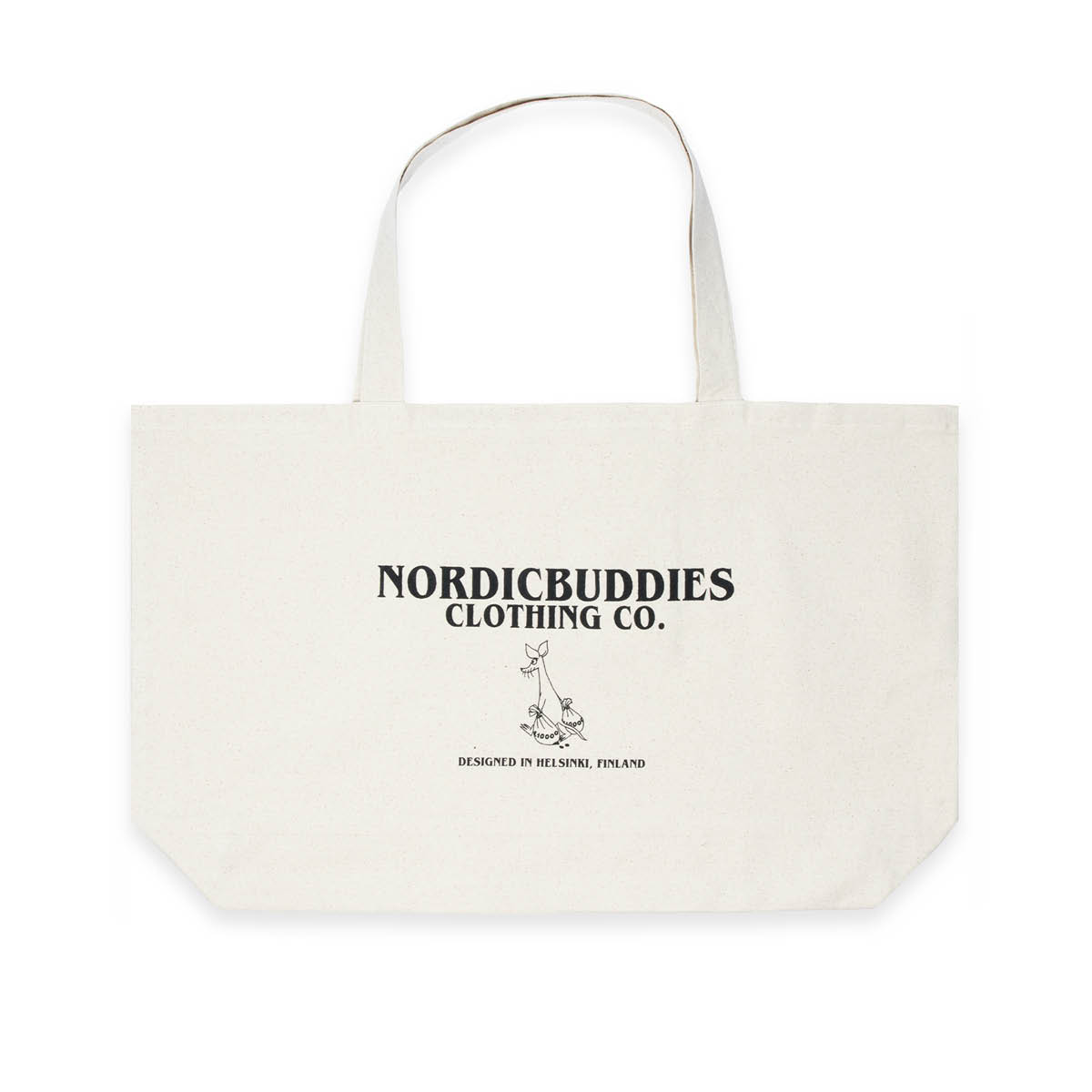 Nordicbuddies Mummi handlenett XL 65x41 cm Sniff beige