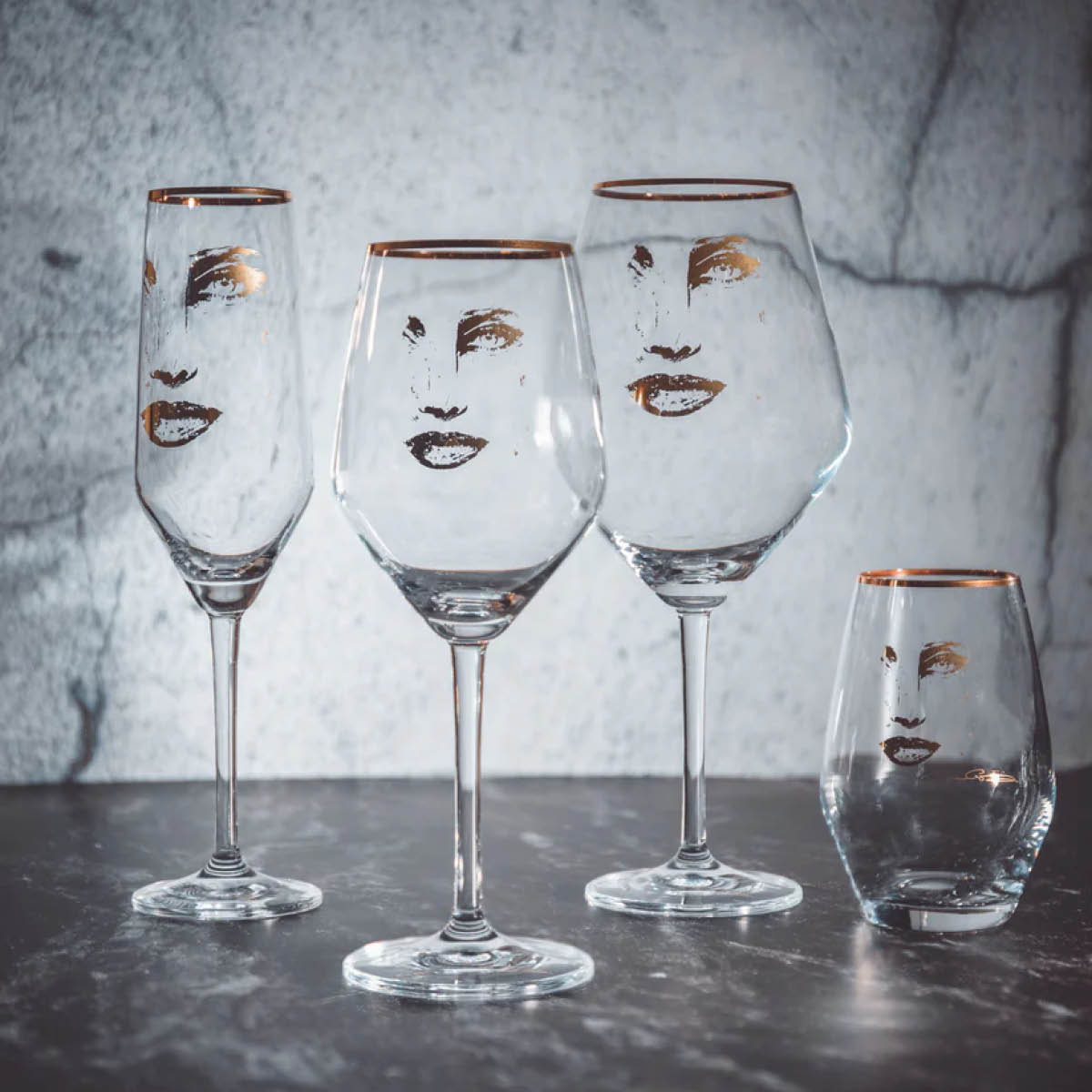 Carolina Gynning Rødvinsglass 75 cl Piece of Me Gold