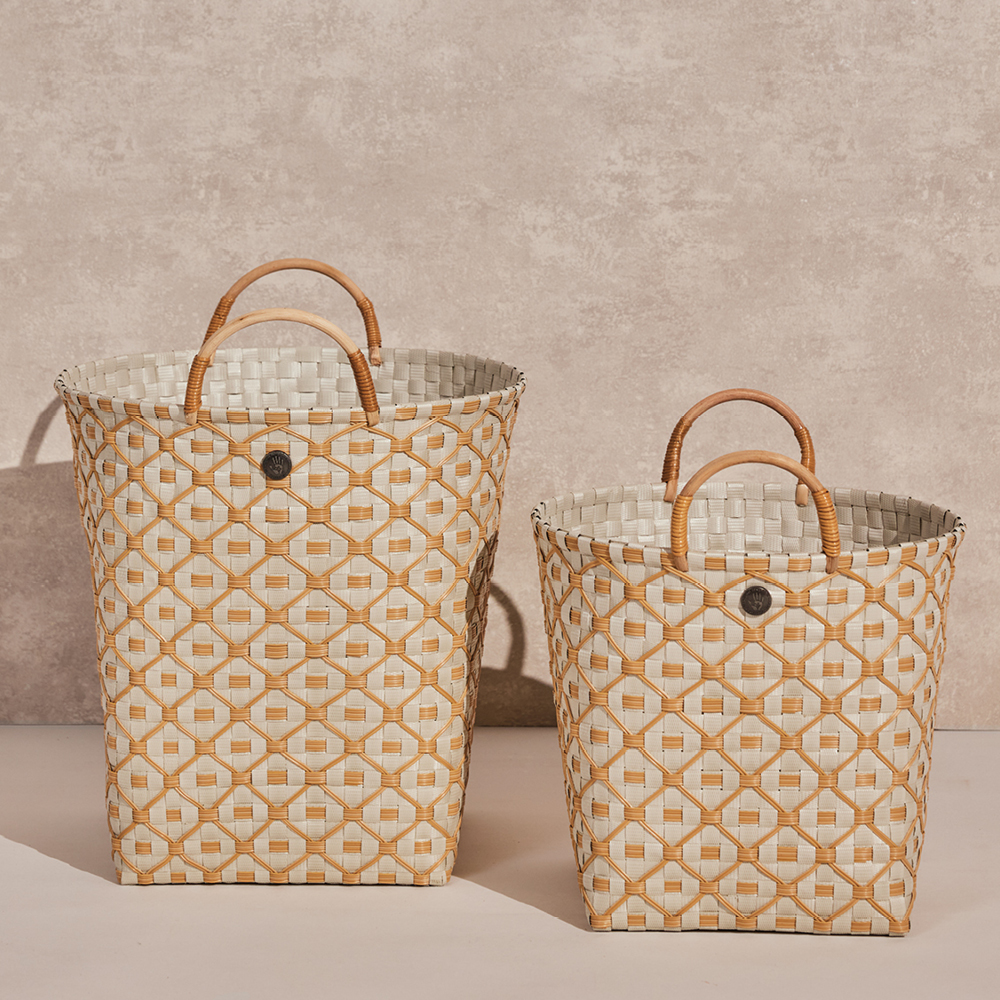 Handed By Ivy & Rose medium kurv m/håndtak 30x27 cm pale grey